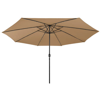 Parasol Met Led-Verlichting 400 Cm Taupe