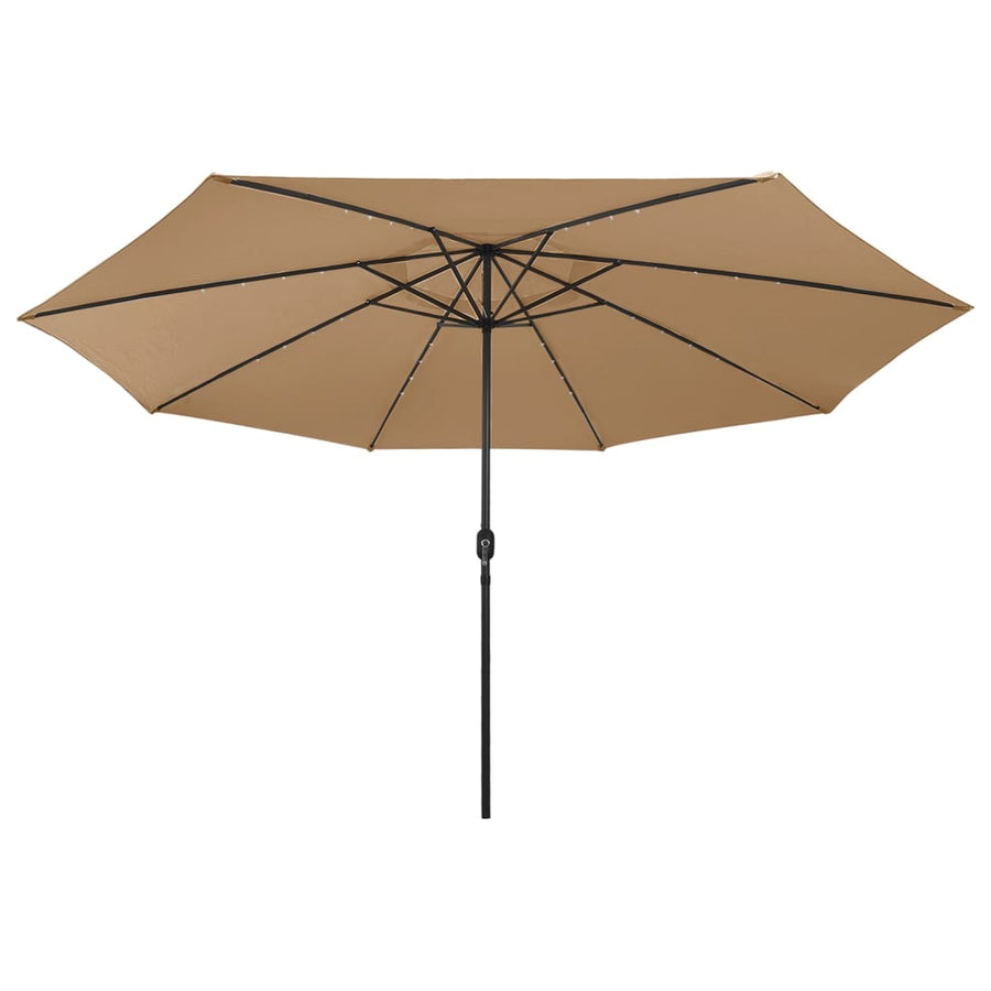 Parasol Met Led-Verlichting 400 Cm Taupe