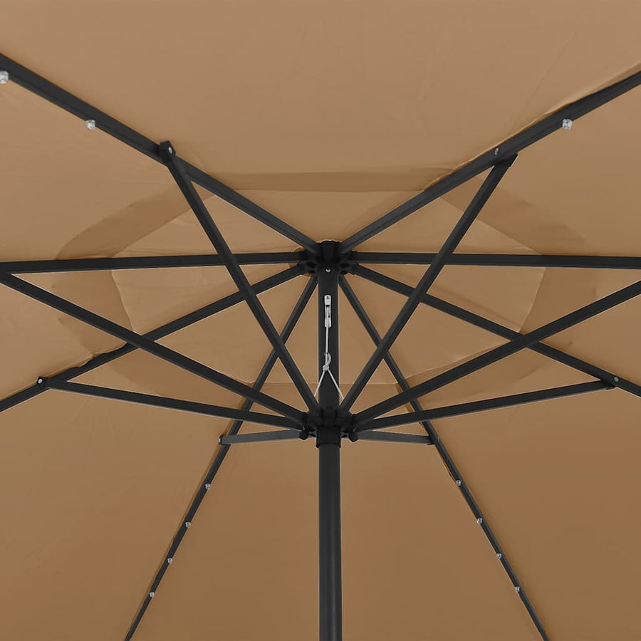 Parasol Met Led-Verlichting 400 Cm Taupe