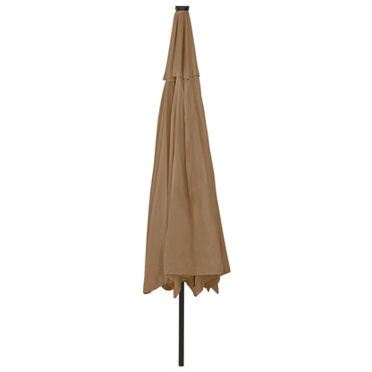 Parasol Met Led-Verlichting 400 Cm Taupe