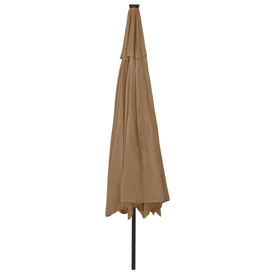 Parasol Met Led-Verlichting 400 Cm Taupe