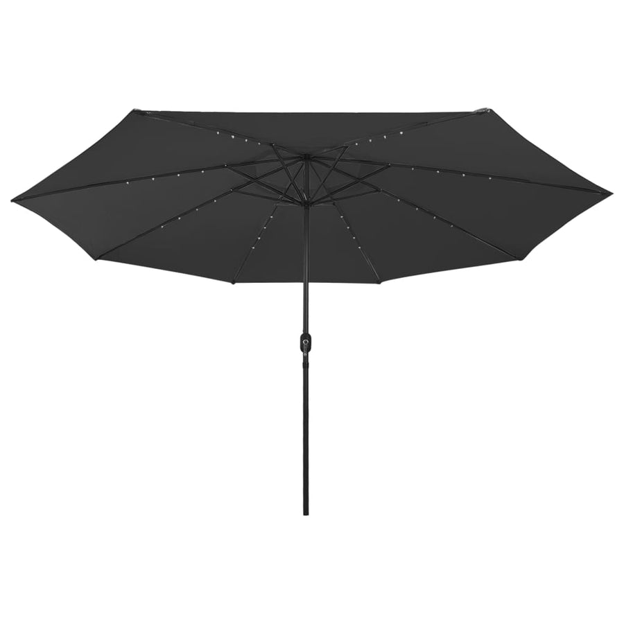 Parasol met LED-verlichting 400 cm zwart