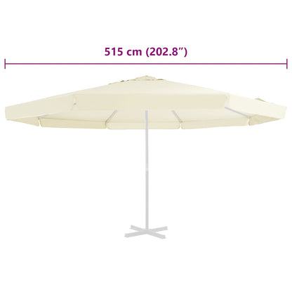 Vervangingsdoek Voor Parasol 515 Cm Kleurig Φ 515 cm Zand