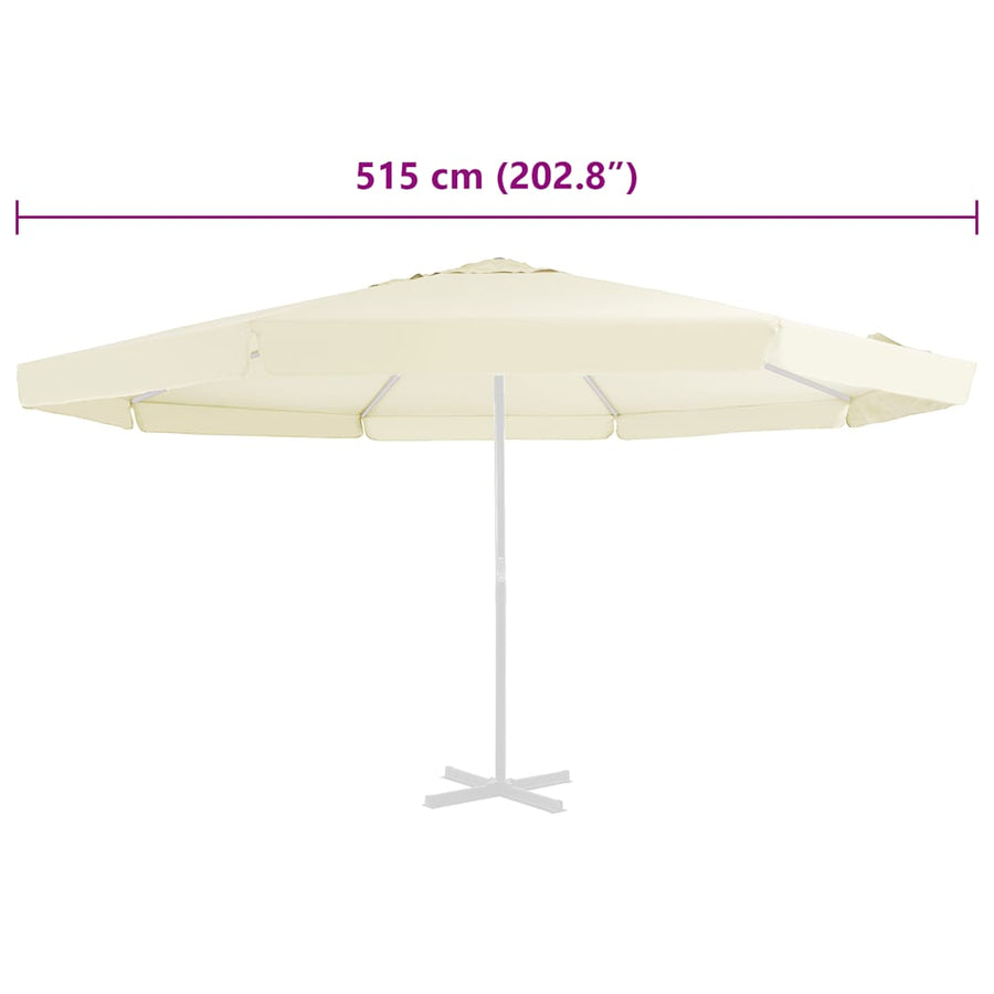 Vervangingsdoek Voor Parasol 515 Cm Kleurig Φ 515 cm Zand