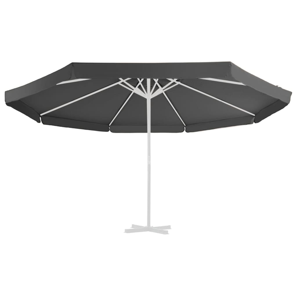 Vervangingsdoek Voor Parasol 500 Cm Kleurig Φ 500 cm Antraciet
