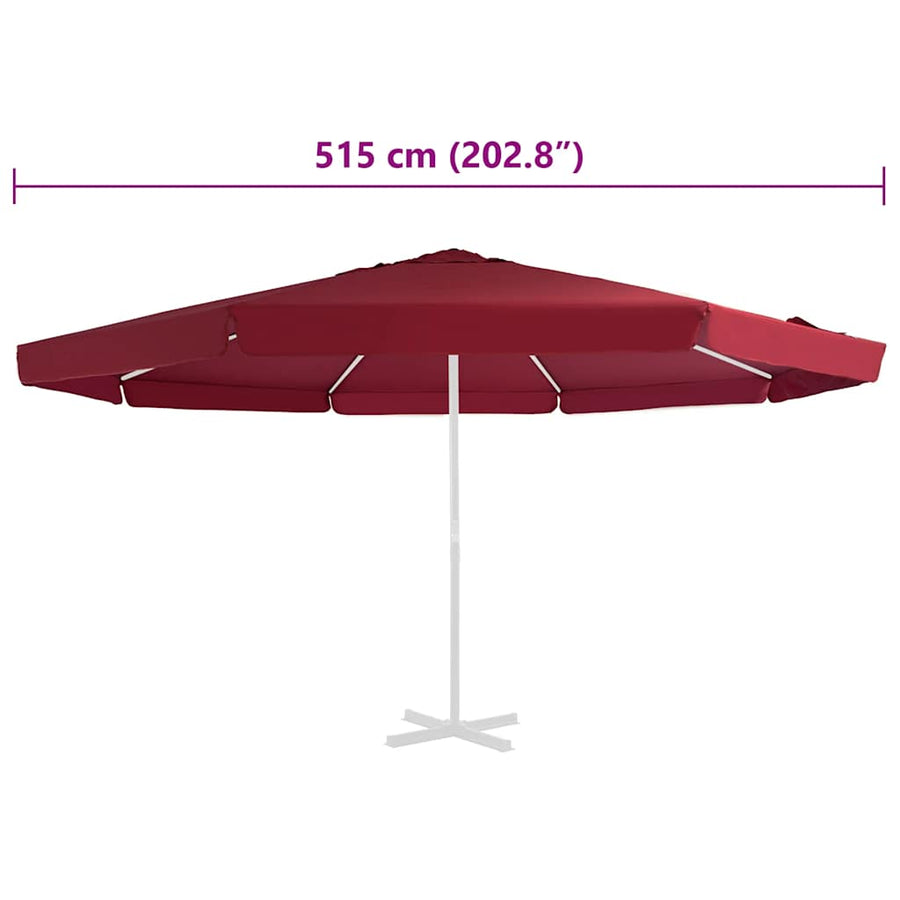 Vervangingsdoek Voor Parasol 515 Cm Φ 515 cm Bordeauxrood