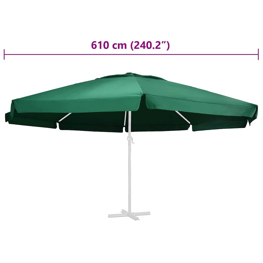 Vervangingsdoek Voor Parasol 610 Cm Φ 610 cm Groen