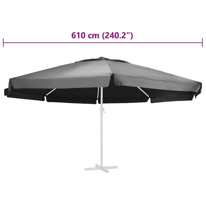 Vervangingsdoek Voor Parasol 610 Cm Kleurig Φ 610 cm Antraciet