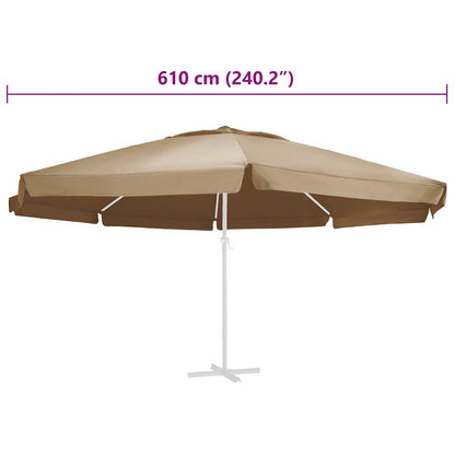 Vervangingsdoek Voor Parasol 610 Cm Φ 610 cm Taupe