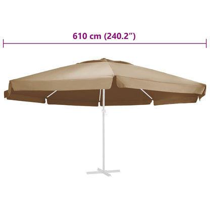 Vervangingsdoek Voor Parasol 610 Cm Φ 610 cm Taupe