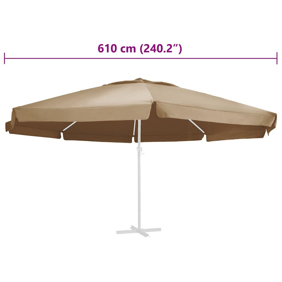 Vervangingsdoek Voor Parasol 610 Cm Φ 610 cm Taupe