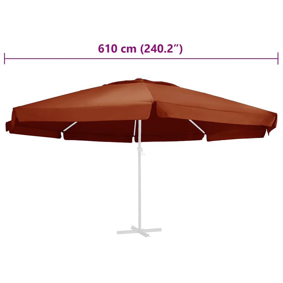 Vervangingsdoek Voor Parasol 610 Cm Kleurig Φ 610 cm