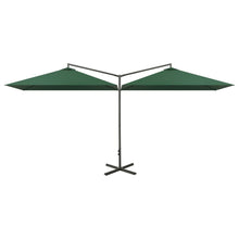 Parasol Dubbel Met Stalen Paal 600X300 Cm Groen
