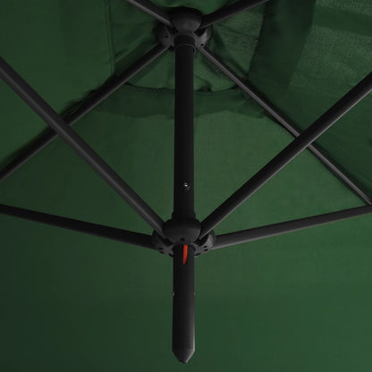 Parasol Dubbel Met Stalen Paal 600X300 Cm Groen