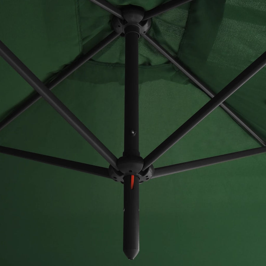 Parasol Dubbel Met Stalen Paal 600X300 Cm Groen