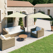 Parasol dubbel 600x300 cm zandkleurig