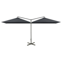 Parasol Dubbel Met Stalen Paal 600X300 Cm Antracietkleurig