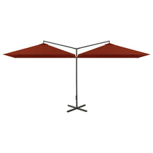 Parasol Dubbel Met Stalen Paal 600X300 Cm Kleurig Terracotta