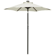 Parasol Met Led-Verlichting 200X211 Cm Aluminium Kleurig Zand