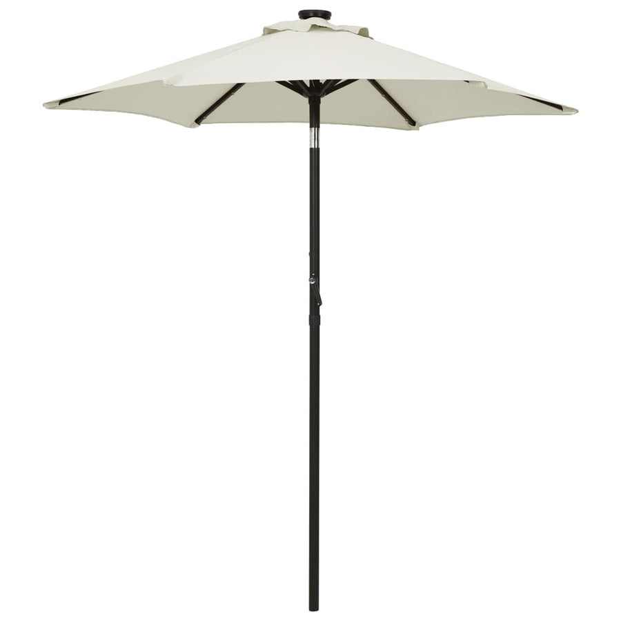 Parasol Met Led-Verlichting 200X211 Cm Aluminium Kleurig Zand