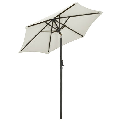 Parasol Met Led-Verlichting 200X211 Cm Aluminium Kleurig Zand