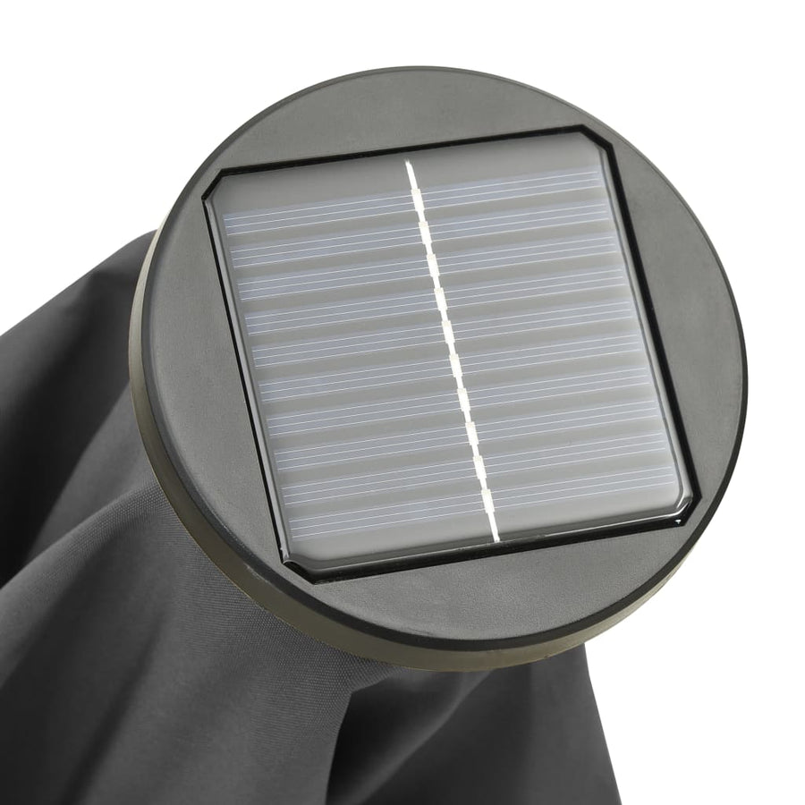 Parasol Met Led-Verlichting 200X211 Cm Aluminium Antracietkleurig