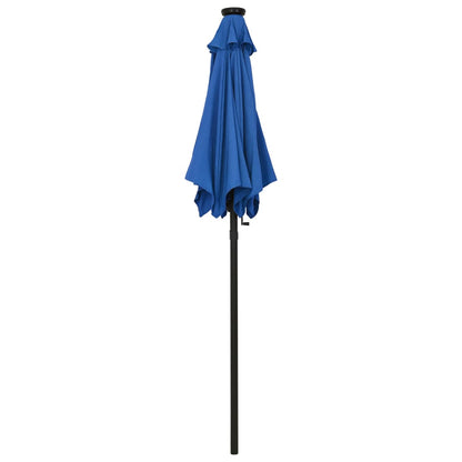 Parasol Met Led-Verlichting 200X211 Cm Aluminium azuurblauw