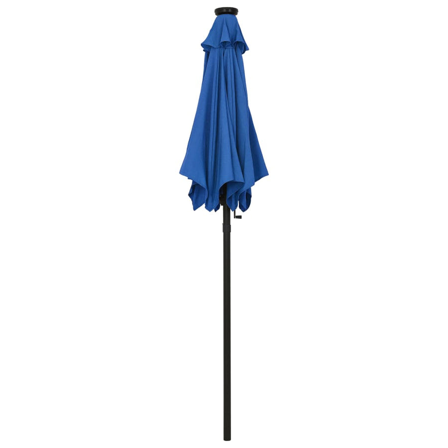Parasol Met Led-Verlichting 200X211 Cm Aluminium azuurblauw
