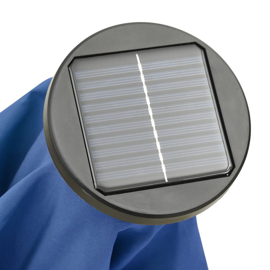 Parasol Met Led-Verlichting 200X211 Cm Aluminium azuurblauw