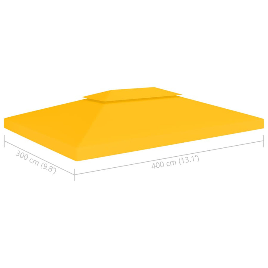 Prieeldak 2-Laags 310 G/M² 4 x 3 m Geel