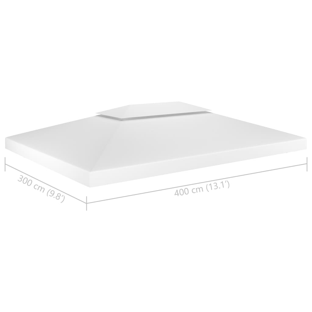 Prieeldak 2-Laags 310 G/M² 4 x 3 m Wit