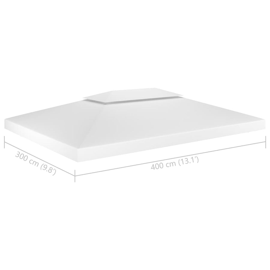 Prieeldak 2-Laags 310 G/M² 4 x 3 m Wit