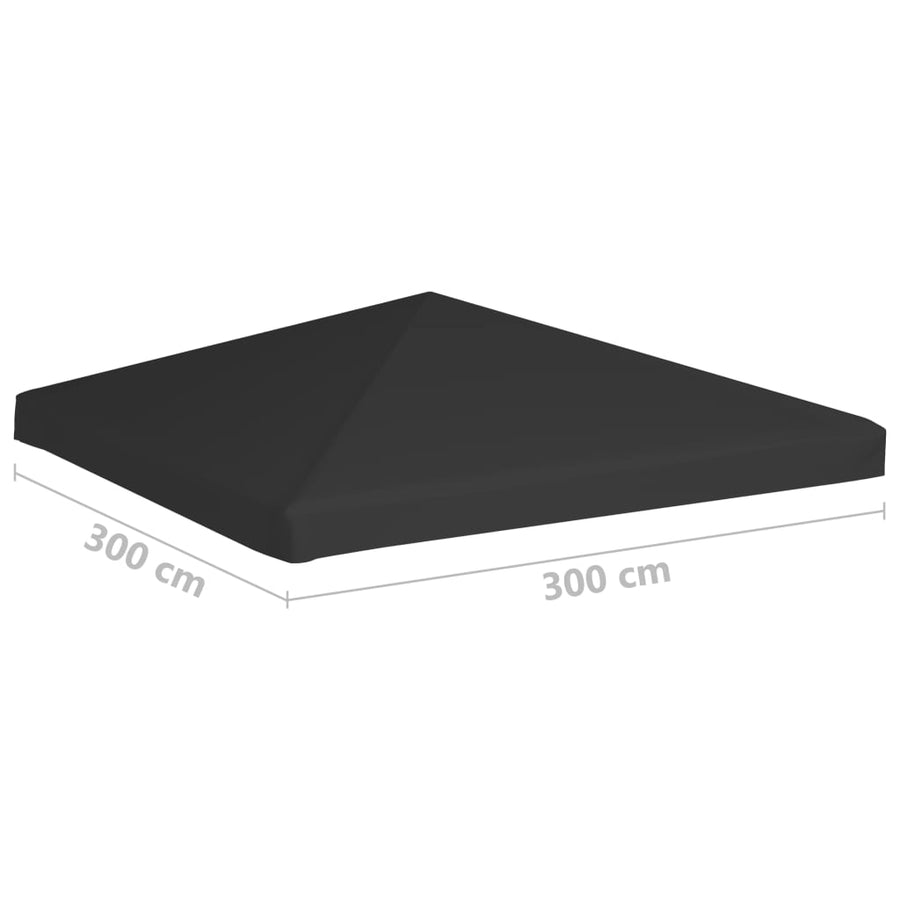 Prieeldak 270 G/M² 3 x 3 m Zwart