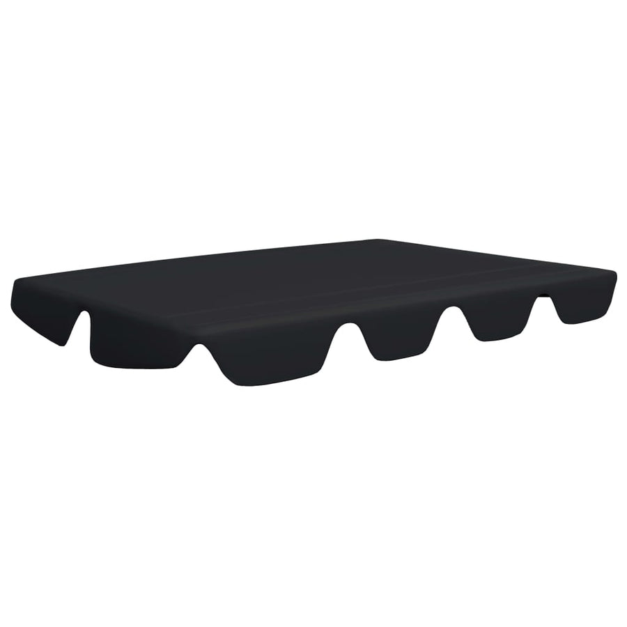 Vervangingsluifel Voor Schommelbank 188/168 x 145/110 cm Zwart