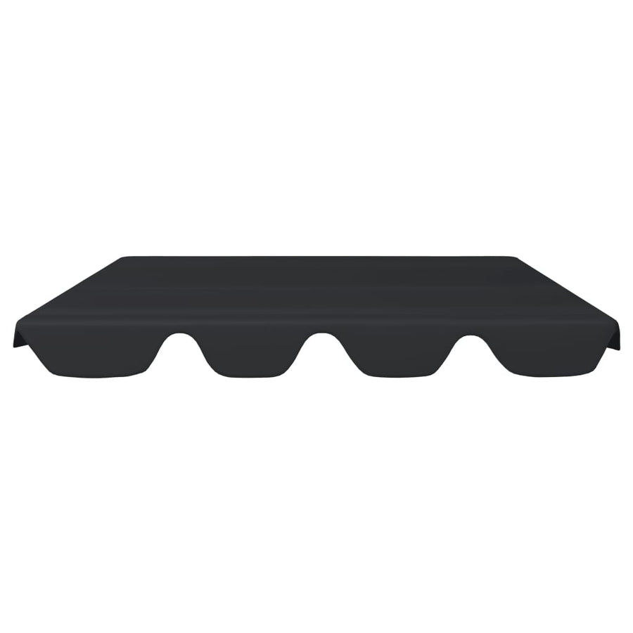 Vervangingsluifel Voor Schommelbank 188/168 x 145/110 cm Zwart