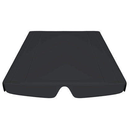 Vervangingsluifel Voor Schommelbank 188/168 x 145/110 cm Zwart