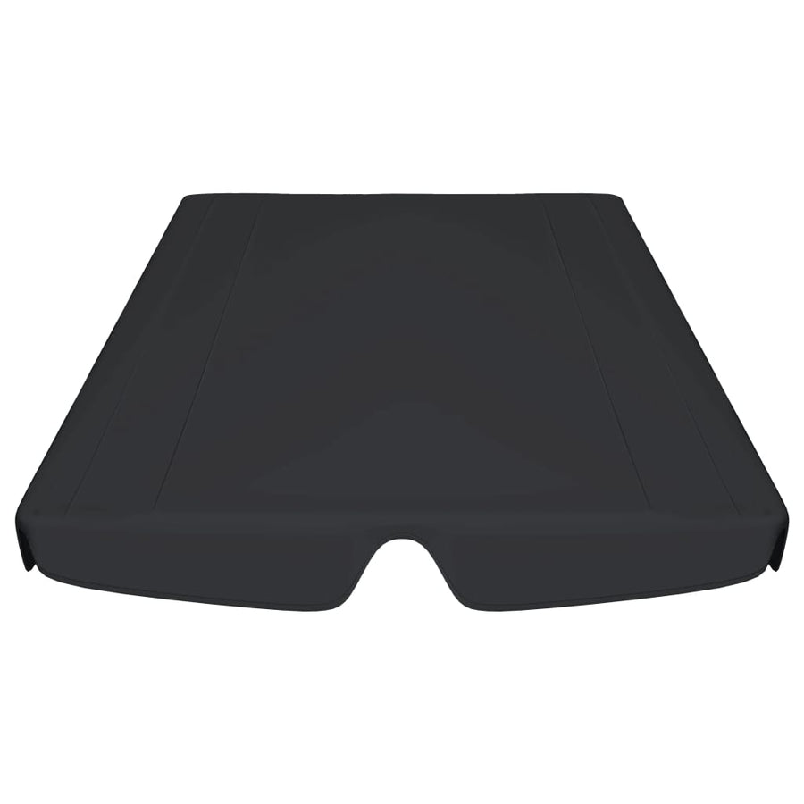Vervangingsluifel Voor Schommelbank 188/168 x 145/110 cm Zwart