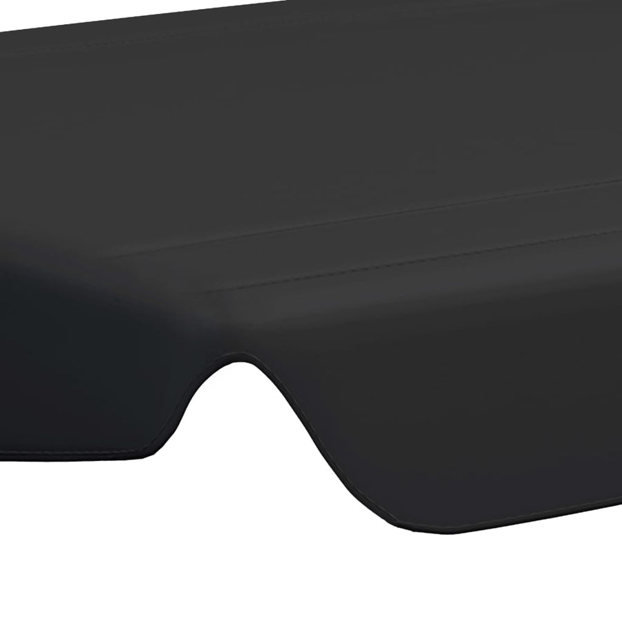 Vervangingsluifel Voor Schommelbank 188/168 x 145/110 cm Zwart