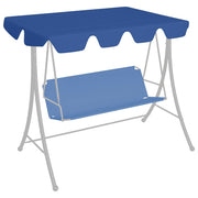 Schommelbank luifel 150x110x18 cm blauw polyester