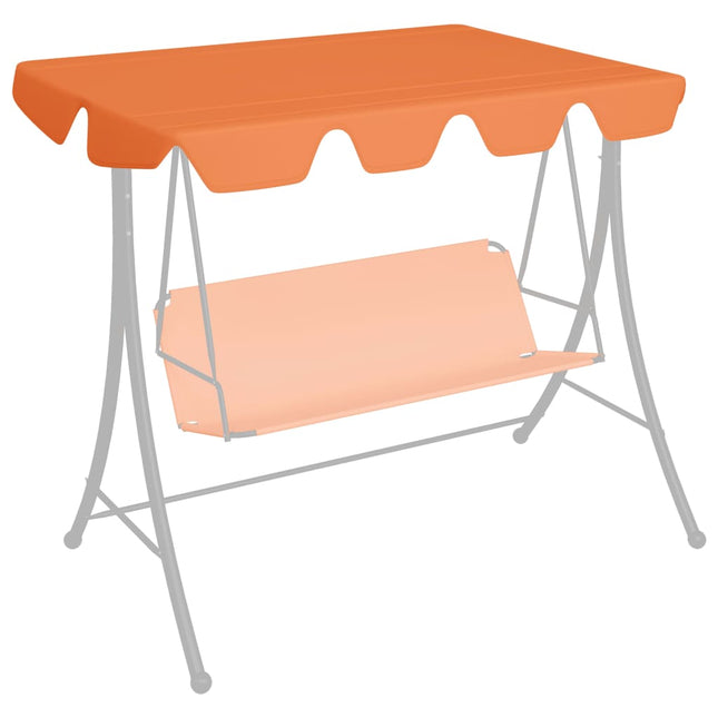 Vervangingsluifel Voor Schommelbank 150/130X70/105 Cm Oranje 210 x 146 cm orange