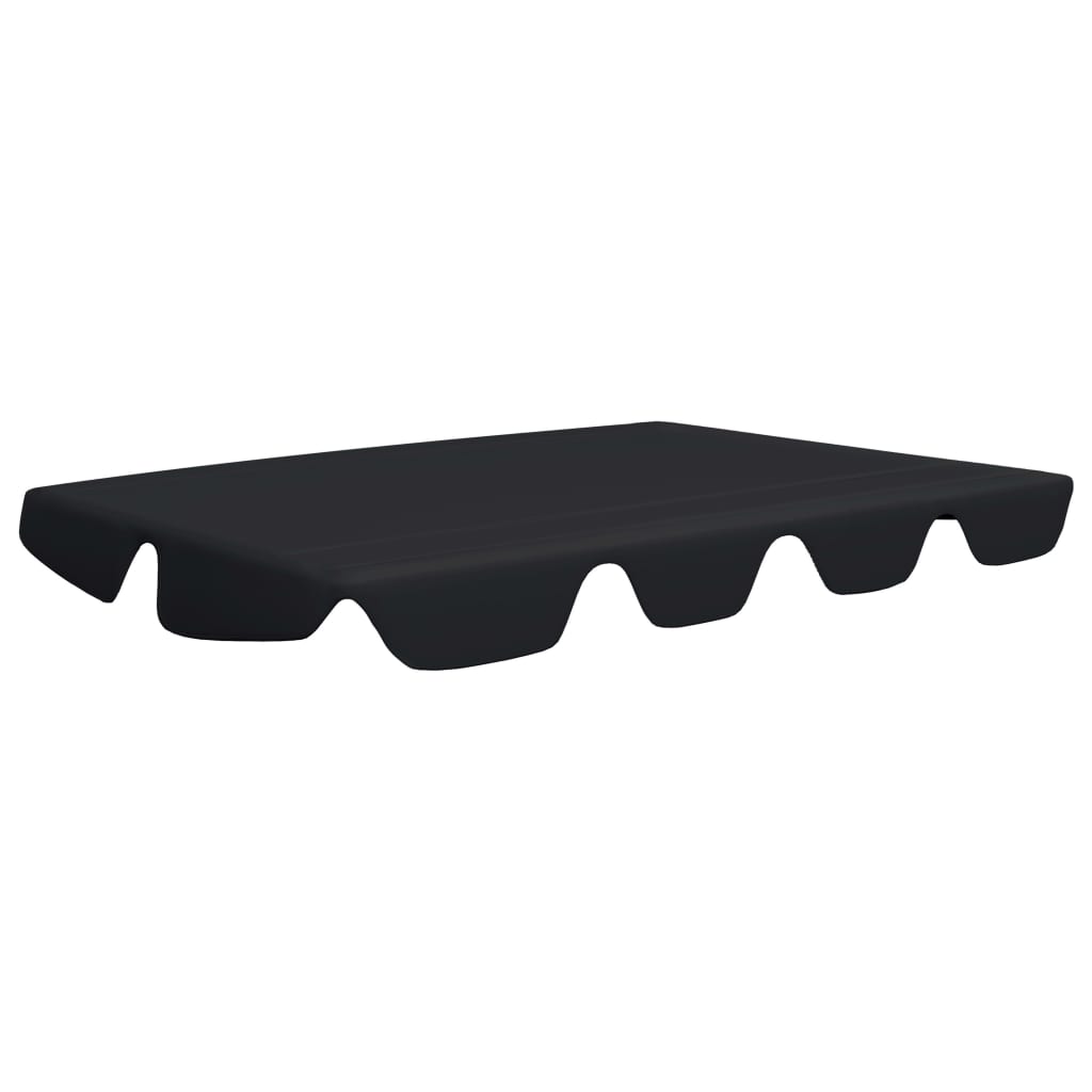 Vervangingsluifel Voor Schommelbank 150/130 x 105/70 cm Zwart