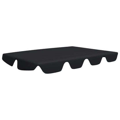 Vervangingsluifel Voor Schommelbank 150/130 x 105/70 cm Zwart