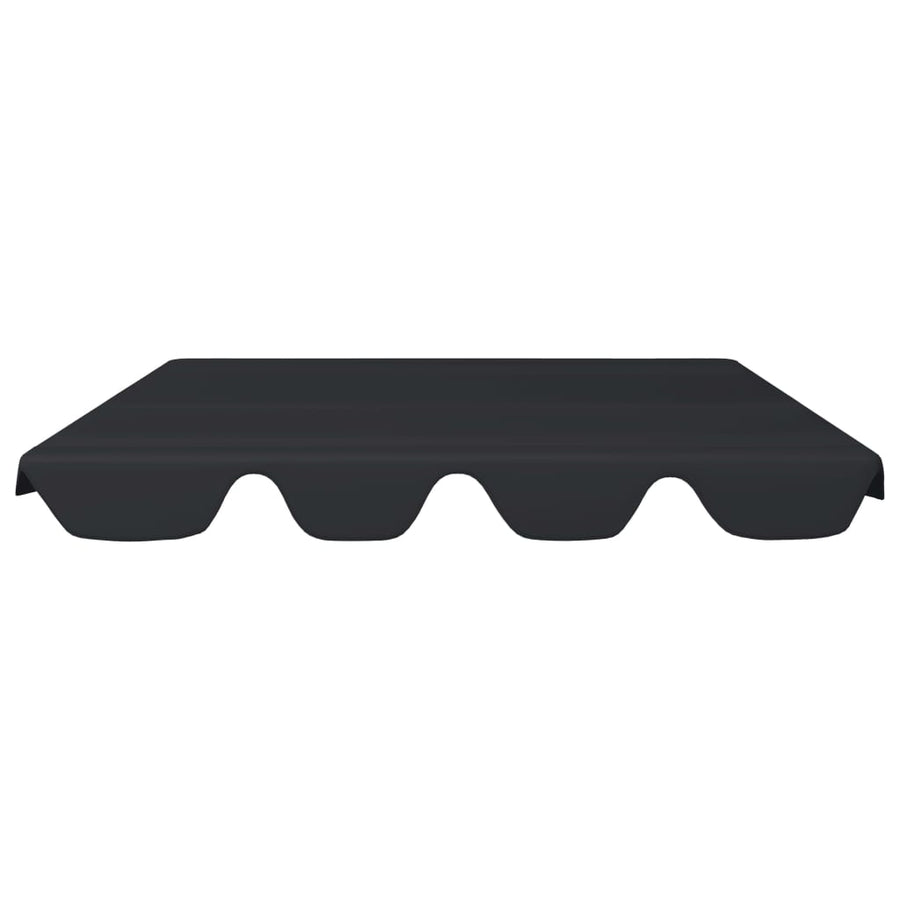 Vervangingsluifel Voor Schommelbank 150/130 x 105/70 cm Zwart