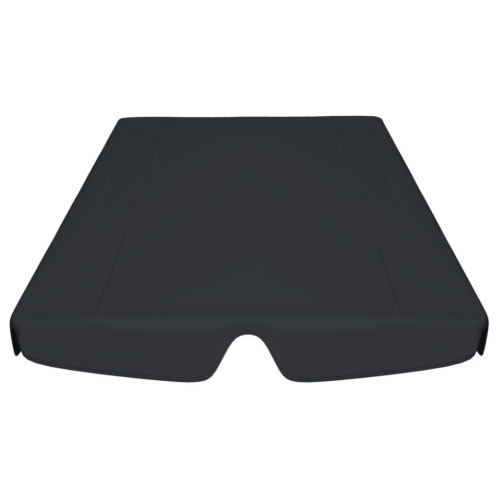 Vervangingsluifel Voor Schommelbank 150/130 x 105/70 cm Zwart