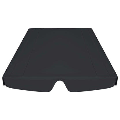 Vervangingsluifel Voor Schommelbank 150/130 x 105/70 cm Zwart