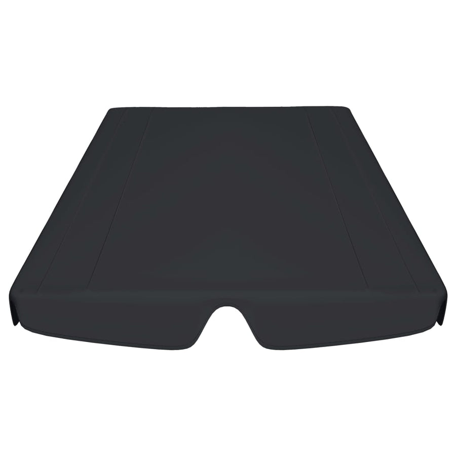Vervangingsluifel Voor Schommelbank 150/130 x 105/70 cm Zwart