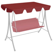 Schommelbank luifel 150x110x18 cm wijnrood polyester