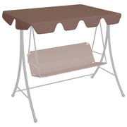 Schommelbank luifel 150x110x18 cm bruin polyester