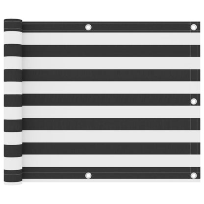 Balkonscherm Oxford Stof Antraciet En Wit 75 x 300 cm