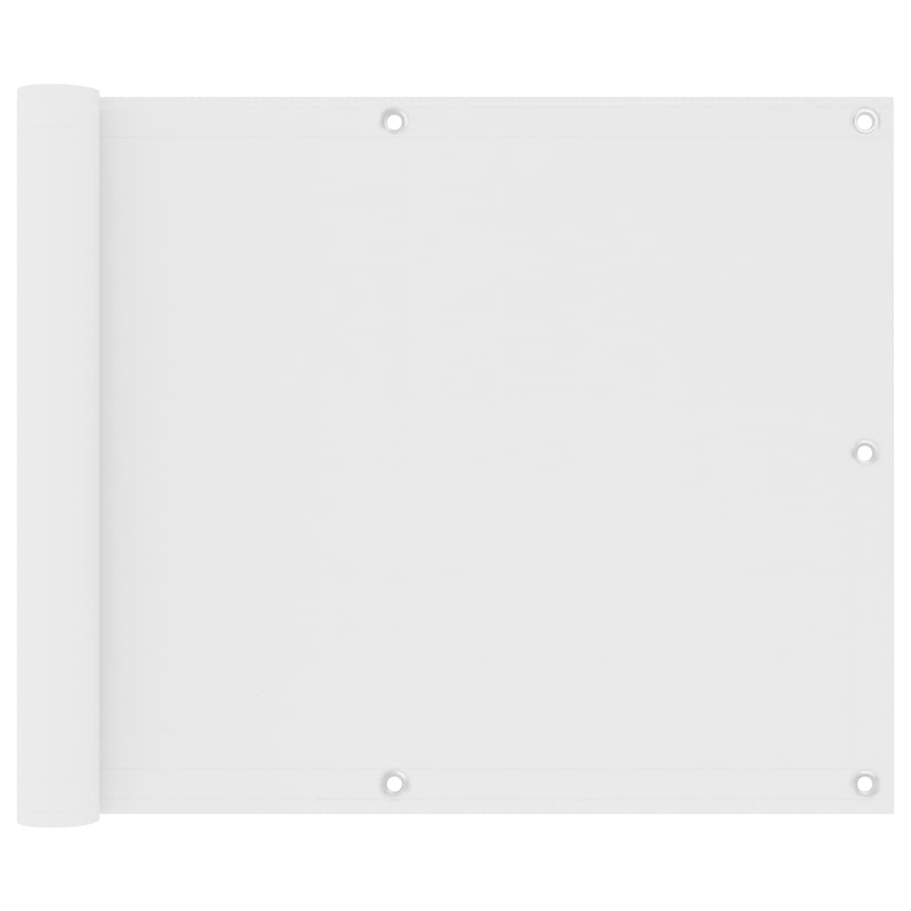 Balkonscherm Oxford Stof Wit 75 x 400 cm